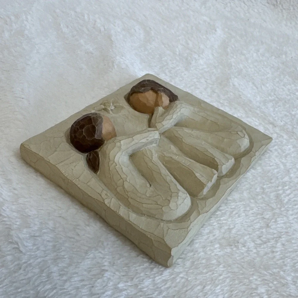 Willow Tree Friendship Plaque Susan Lordi DEMDACO 2001 Forever True Friends‎ 4x4